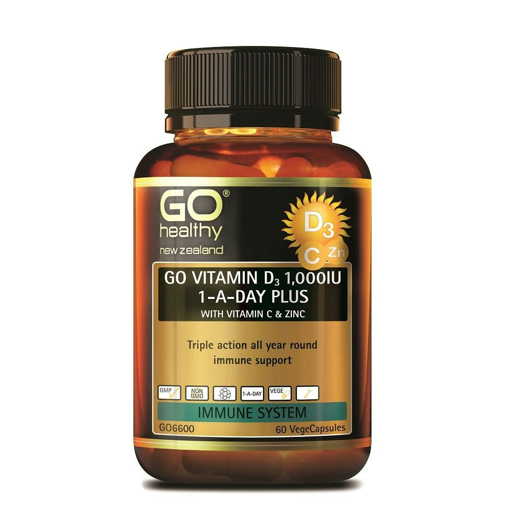 GO Vitamin D3 1,000IU Plus with Vitamin C & Zinc