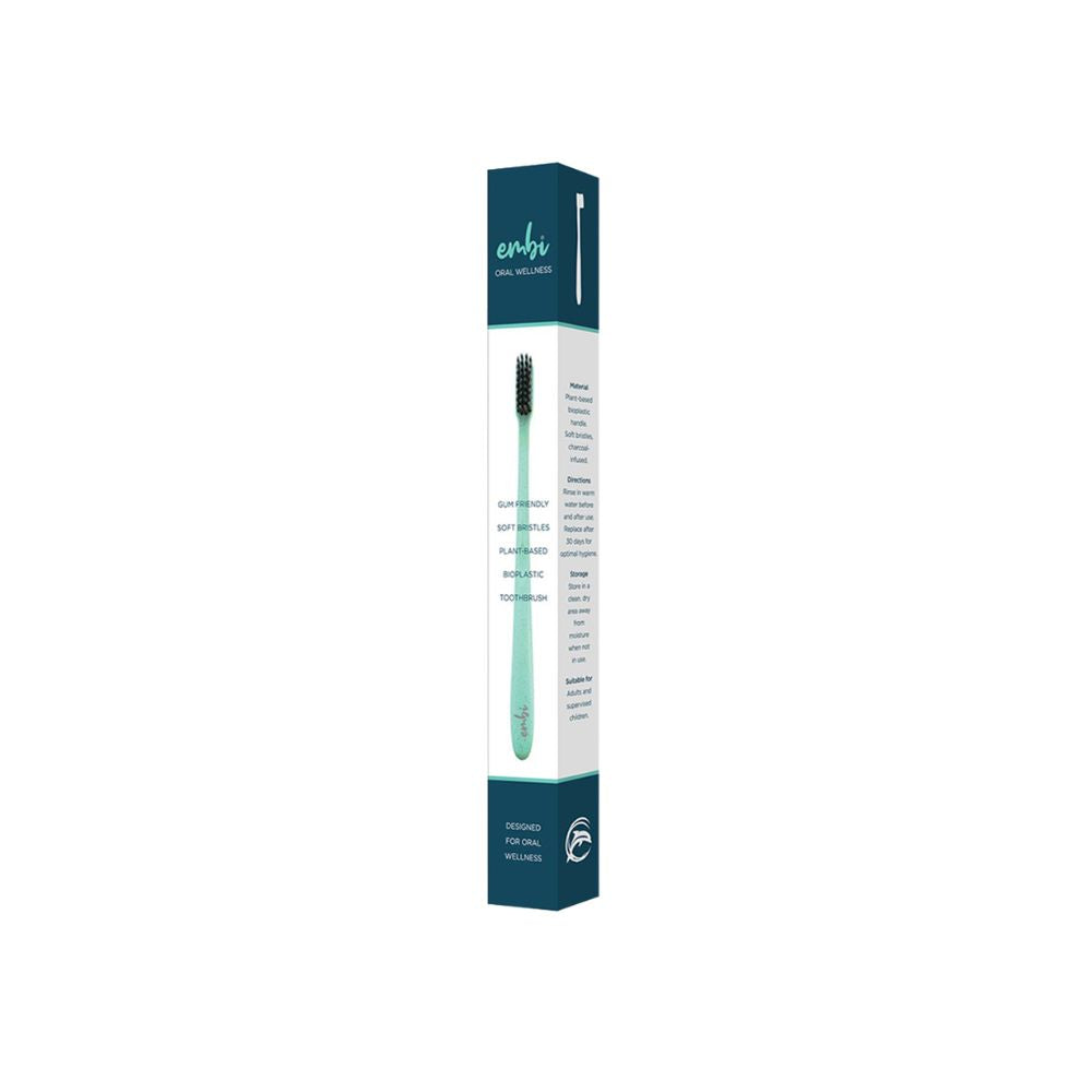 embi Oral Wellness Eco Toothbrush - Soft Bristle, Gum Friendly