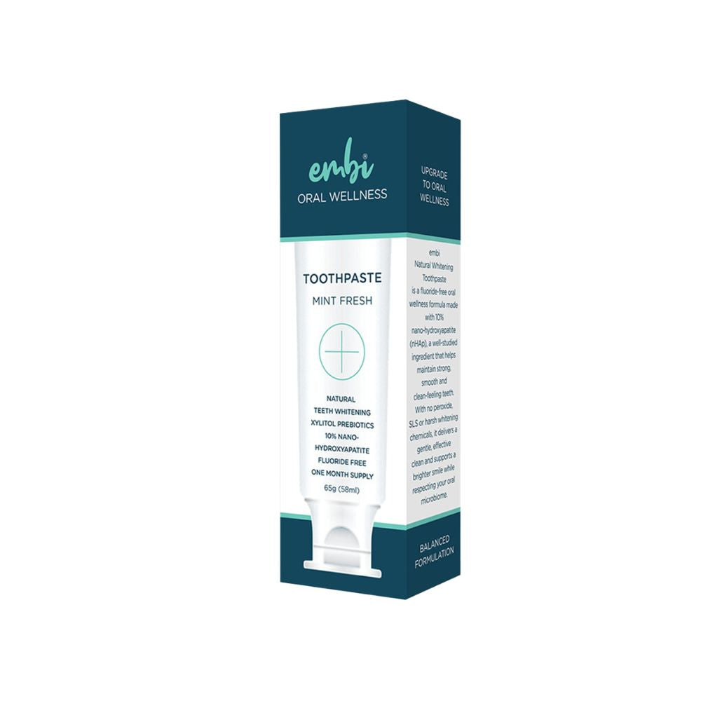 embi Oral Wellness Natural Whitening Toothpaste - 10% Nano-Hydroxyapatite