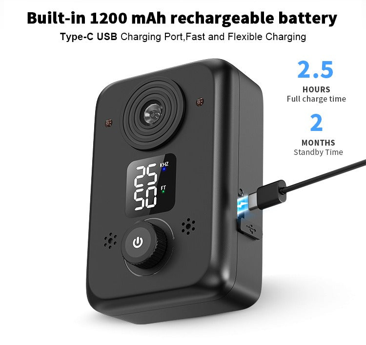 Bark control device with 1200 mAh battery charging via USB Type-C