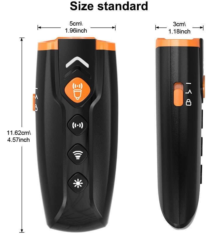 Ultrasonic Dog Trainer & Bark Deterrent – Rechargeable Handheld Device