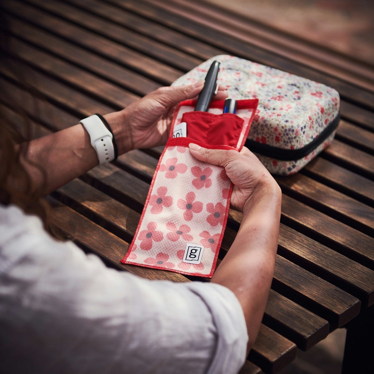 Glucology Cooling Pouch | 2 Pen Pouch | Red