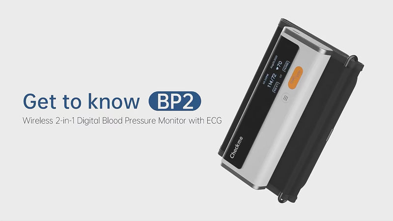 Bluetooth Upper Arm Blood Pressure Monitor with ECG & Heart Rate Monitoring