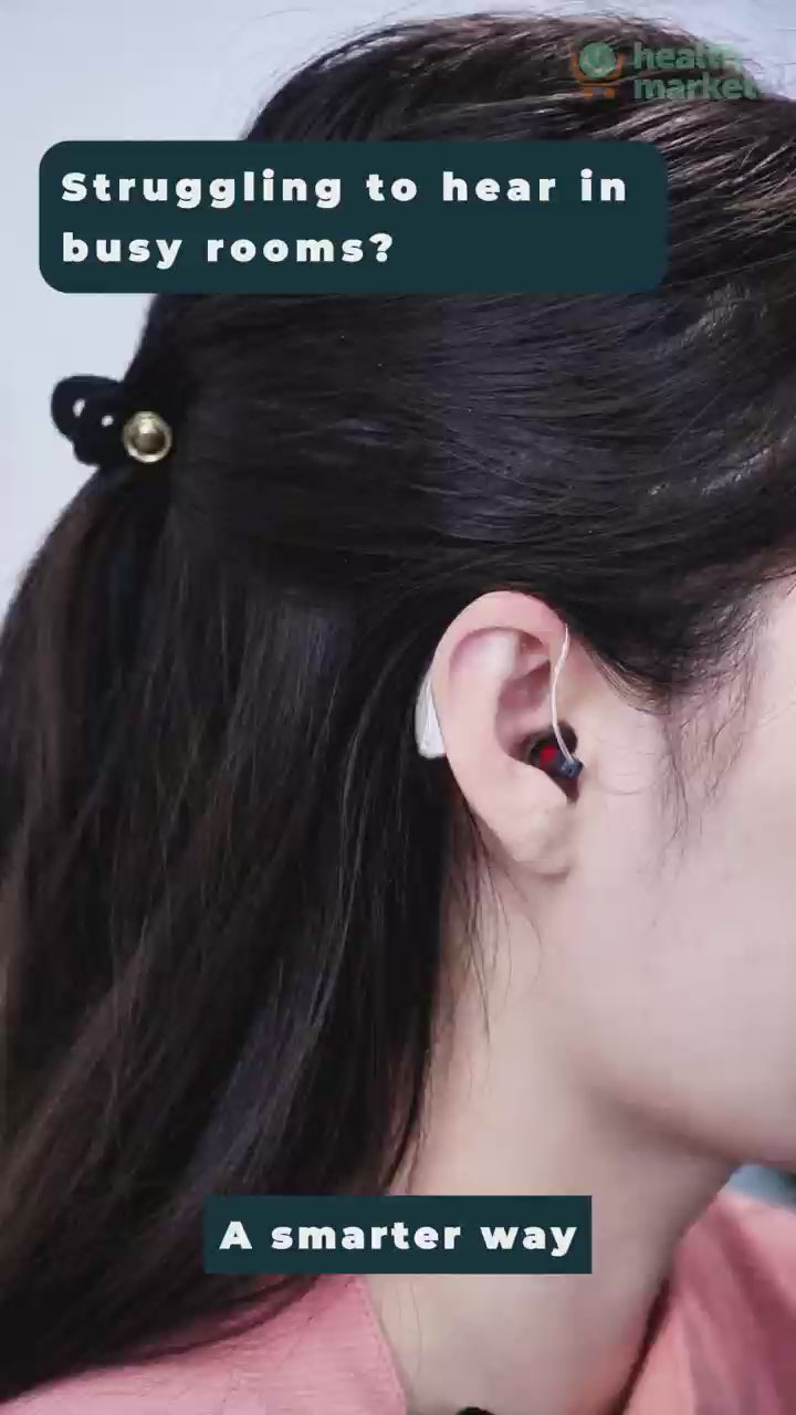 Load video: Bluetooth Noise Cancelling Hearing Aid with App Control (38dB Amplifier)
