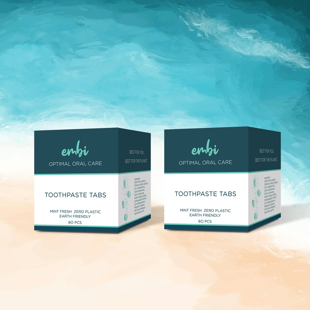 embi OOC Whitening Toothpaste Tabs - Eco-Friendly, Hydroxyapatite X2